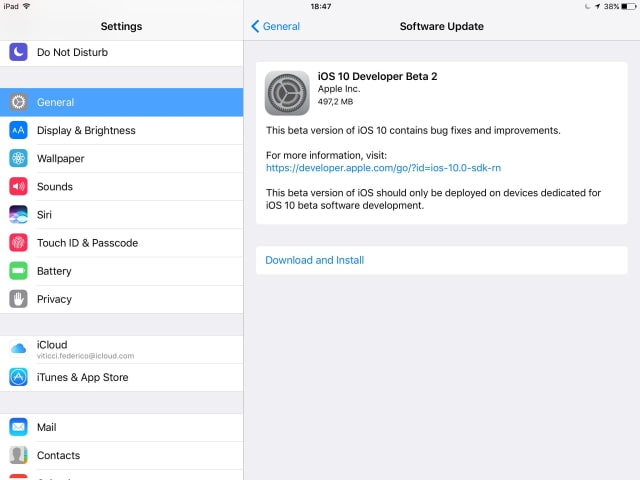 Apple Releases iOS 10 Beta 2 [Download]