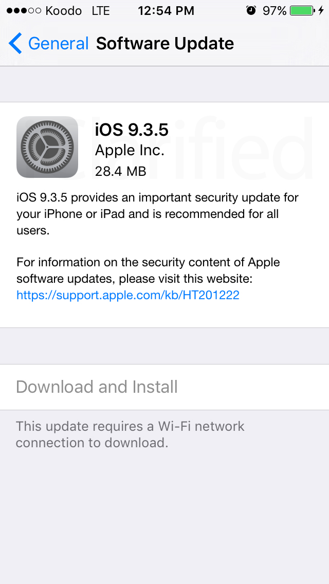 Apple Releases iOS 9.3.5 [Download]