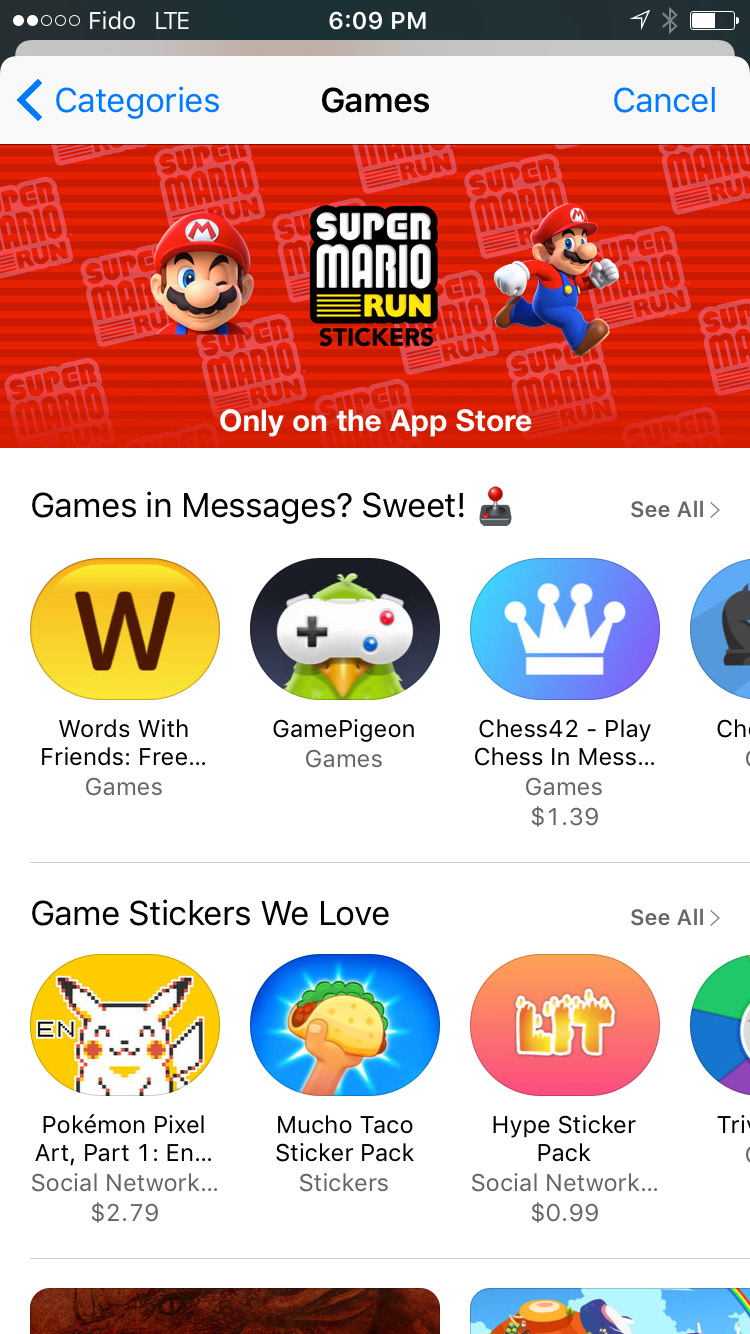 Apple Updates Messages App Store With Categories