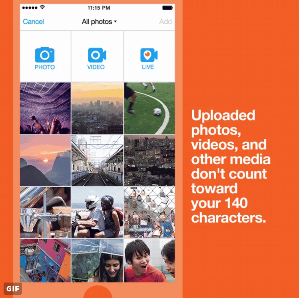 Twitter Announces That Photos, Videos, GIFs No Longer Count Towards 140 Character Limit