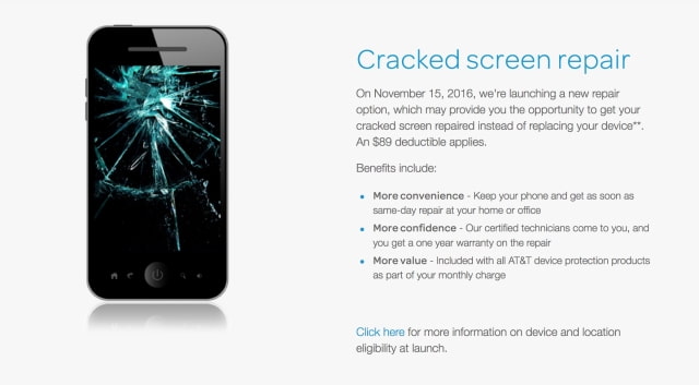 AT&amp;T Insurance to Offer iPhone Screen Replacements for $89