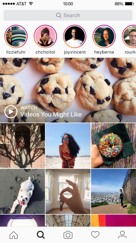 Instagram Adds Stories to Explore