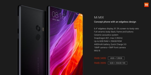 Xiaomi Builds Rumored 2017 iPhone, Unveils Mi Mix With Edgeless Design [Video]