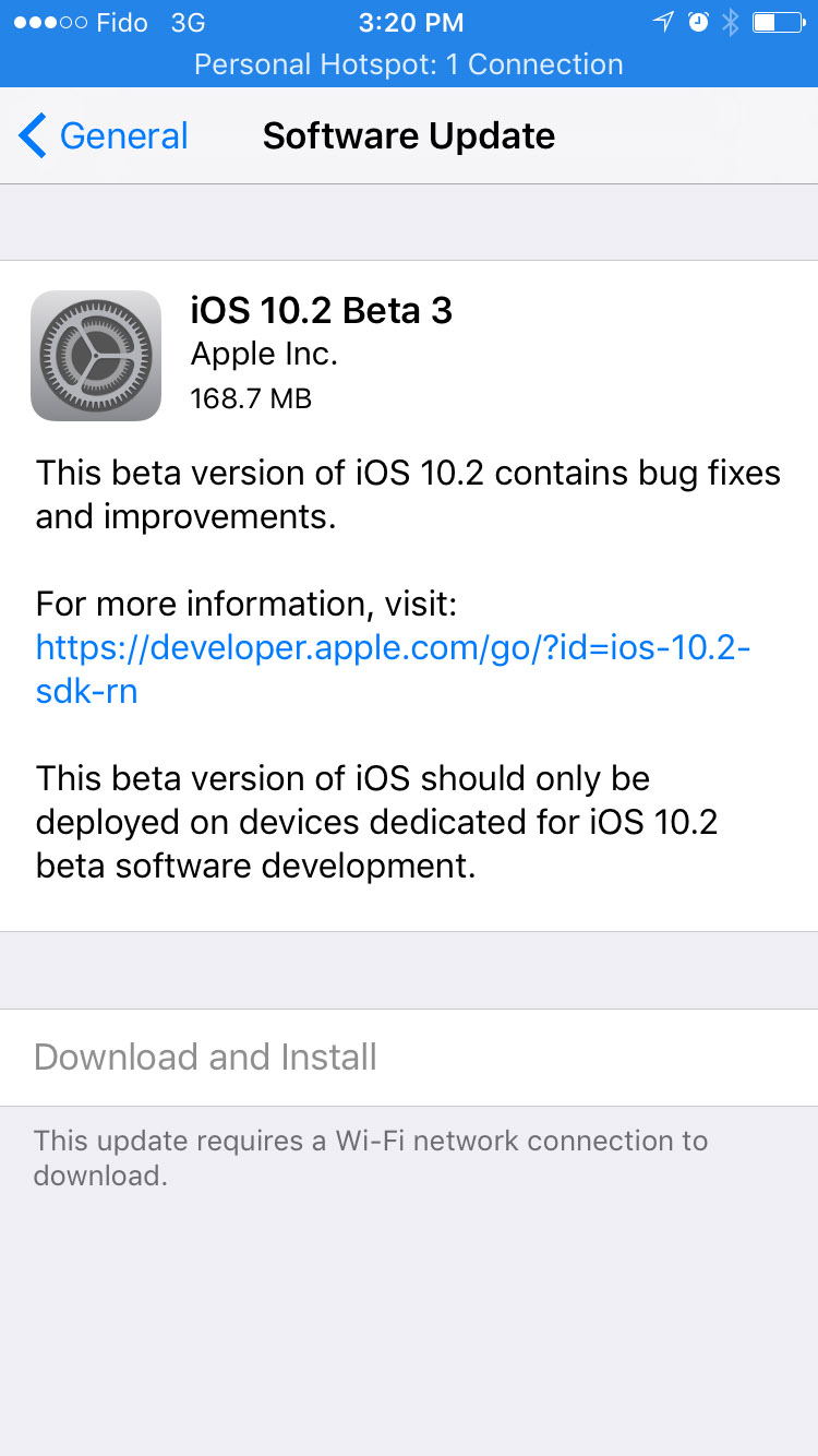 Apple Releases iOS 10.2 Beta 3 [Download]