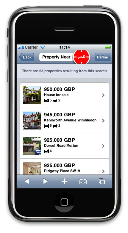 Location Aware iPhone Property App