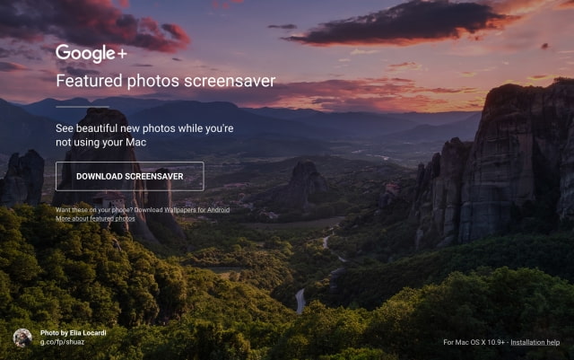 Google Releases Featured Photos Screensaver for Mac