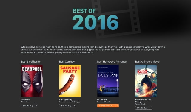 Apple Names Its Picks for Best Apps, Movies, Music, Books, Podcasts and TV Shows of 2016