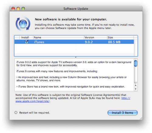iTunes 9.0.2 Update Adds AppleTV 3.0 Support
