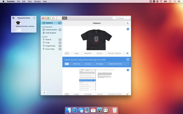 Tapbots Releases New &#039;Pastebot&#039; App for macOS