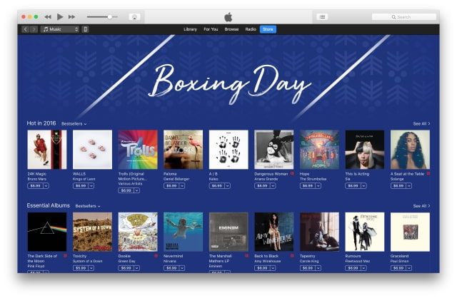 Apple Launches iTunes Boxing Day Sale in Canada, Hit Album Discounts in the U.K.