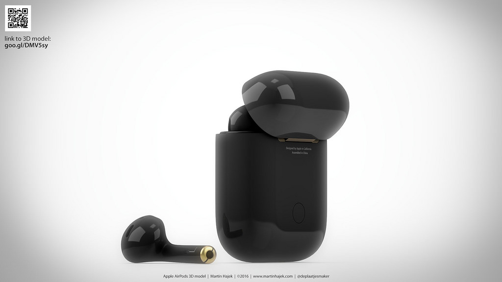 Apple&#039;s AirPods Rendered in Jet Black! [Images]