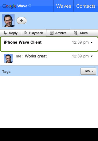 First Google Wave Application Hits the App Store
