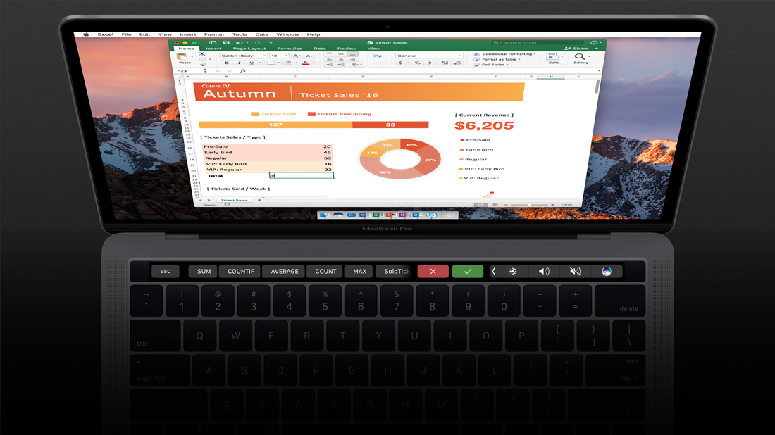 Microsoft Office for Mac Gets Touch Bar Support