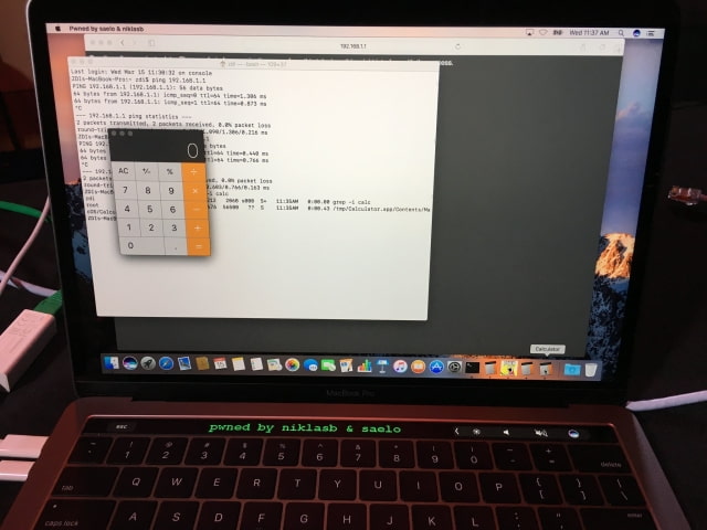Security Researchers Hack macOS, Leave Message on TouchBar at Pwn2Own 2017