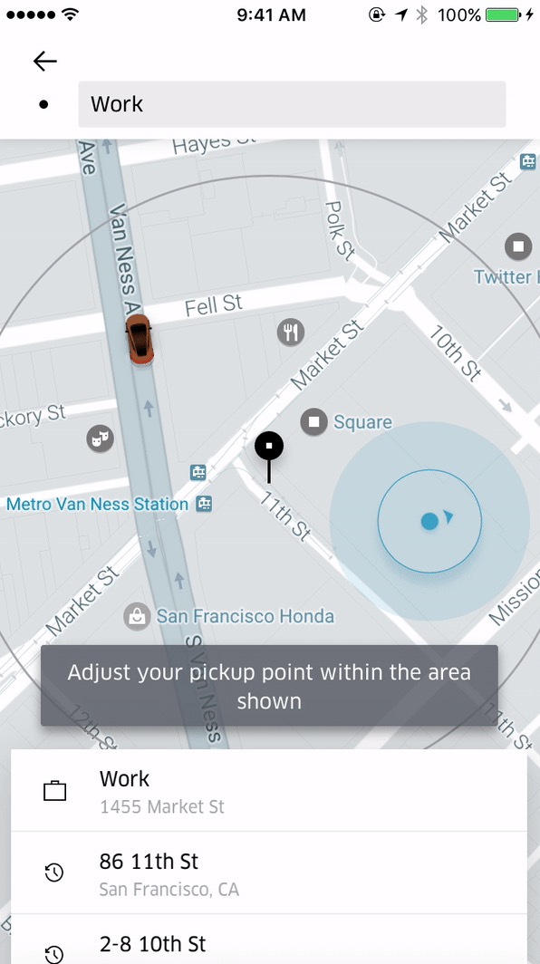 Uber Now Lets You Update Your Pickup Location