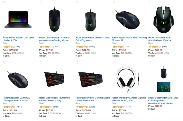 Razer Gaming Products Up to 64% Off [Deal]