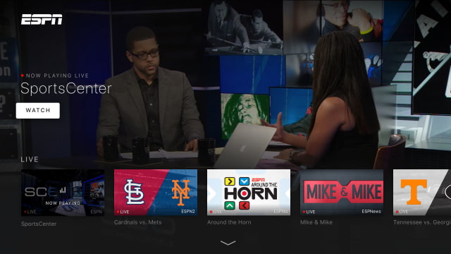 ESPN Launches New Apple TV App With Live Streaming Auto-Play, ESPN Video On Demand