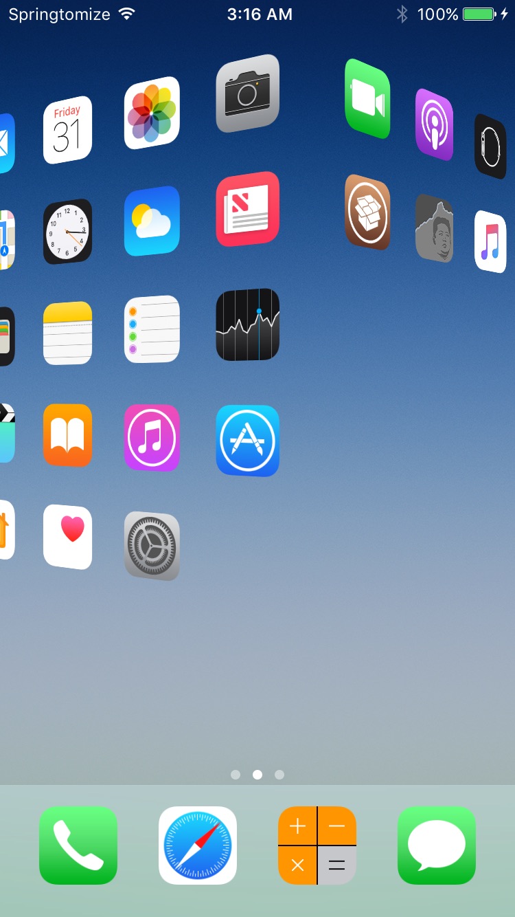 Springtomize 4 Customization Tweak Released for iOS 10