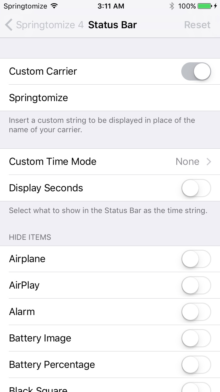 Springtomize 4 Customization Tweak Released for iOS 10