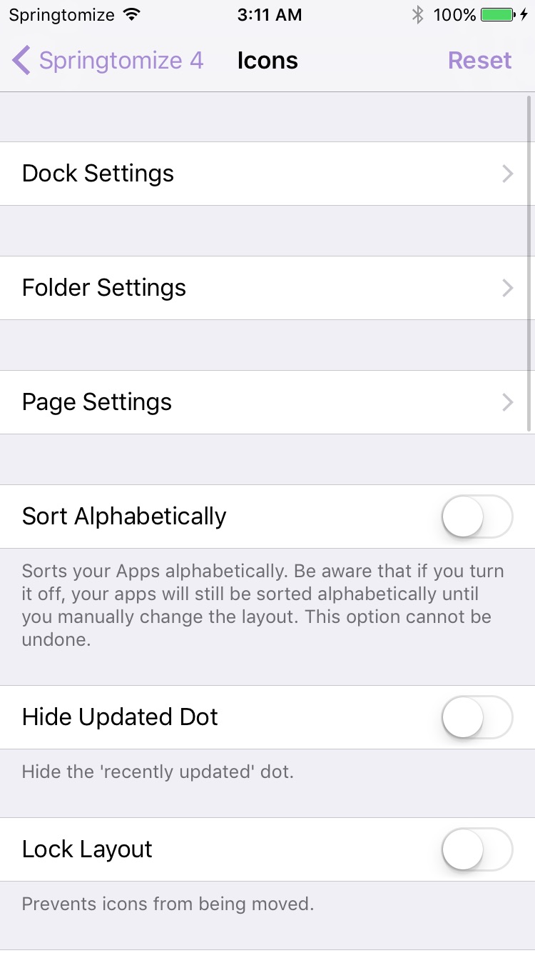 Springtomize 4 Customization Tweak Released for iOS 10