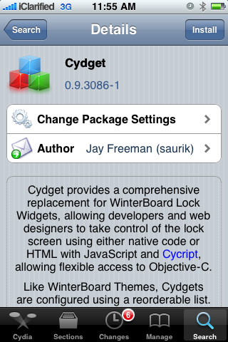 Saurik veröffentlicht Cydget Framework für iPhone Lockscreen Widgets