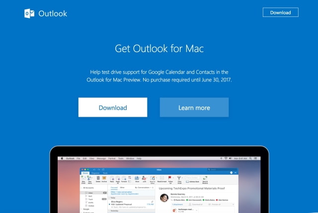 Microsoft Releases Outlook for Mac Preview with Google Calendar and Contacts Support [Download]