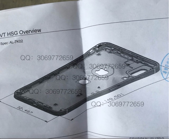 Leaked iPhone 8 Schematic Has Touch ID Fingerprint Sensor Moved to the Back [Image]