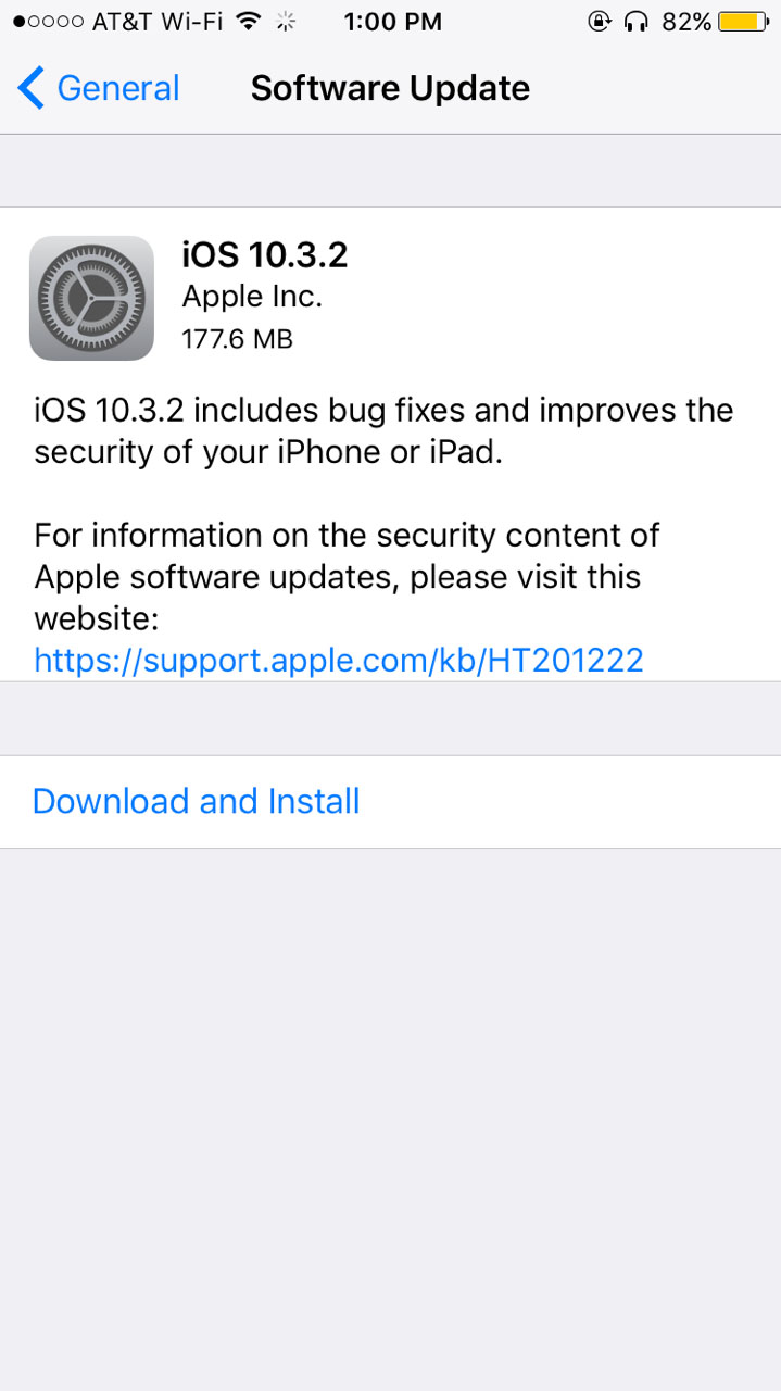 Apple Releases iOS 10.3.2 [Download]