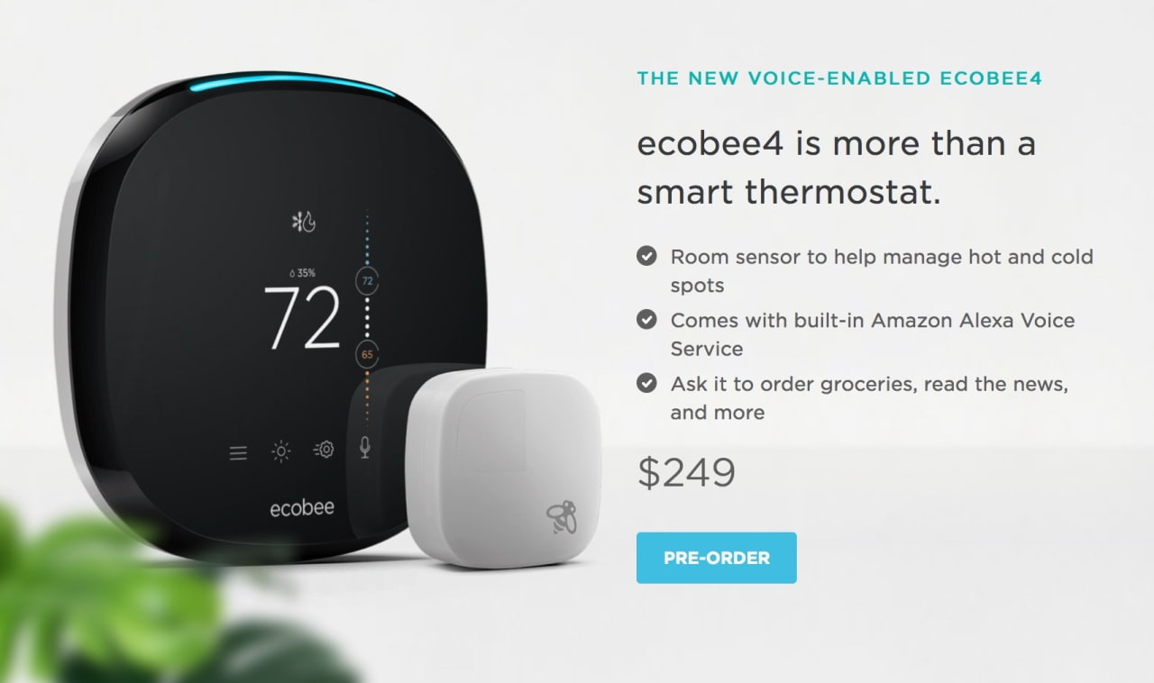 Ecobee Launches ecobee4 Smart Thermostat with Amazon Alexa Built In