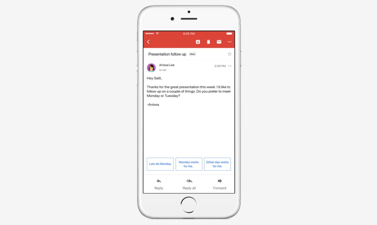 Google Announces Smart Reply is Coming to Gmail for iOS and Android ...