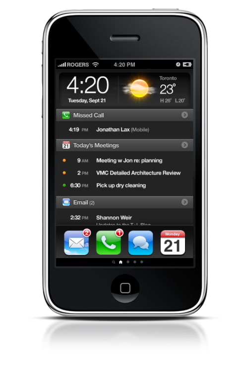 iPhone Home Screen Concept Becomes Reality