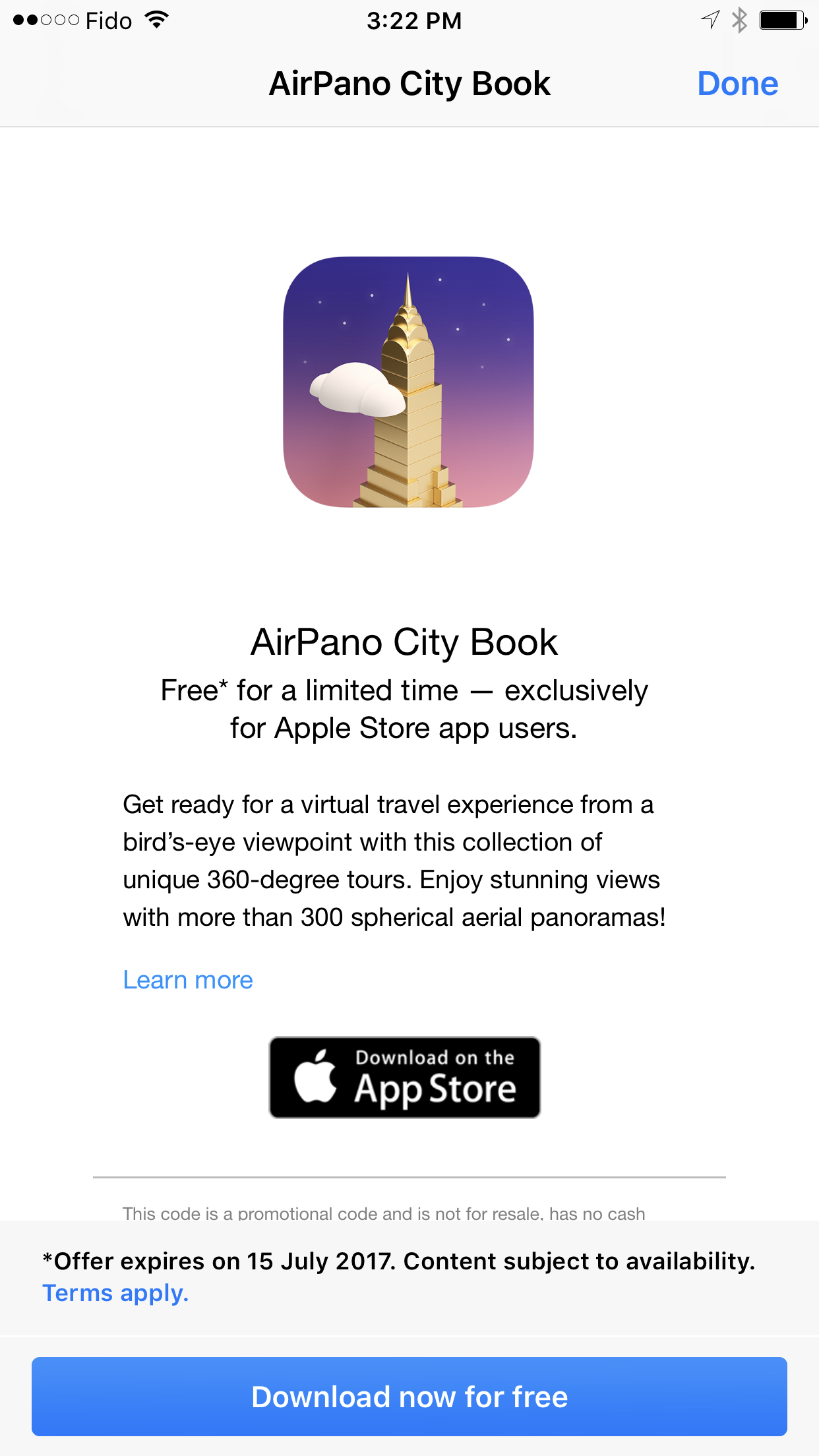 Apple Offers &#039;AirPano City Book&#039; as a Free Download via the Apple Store App