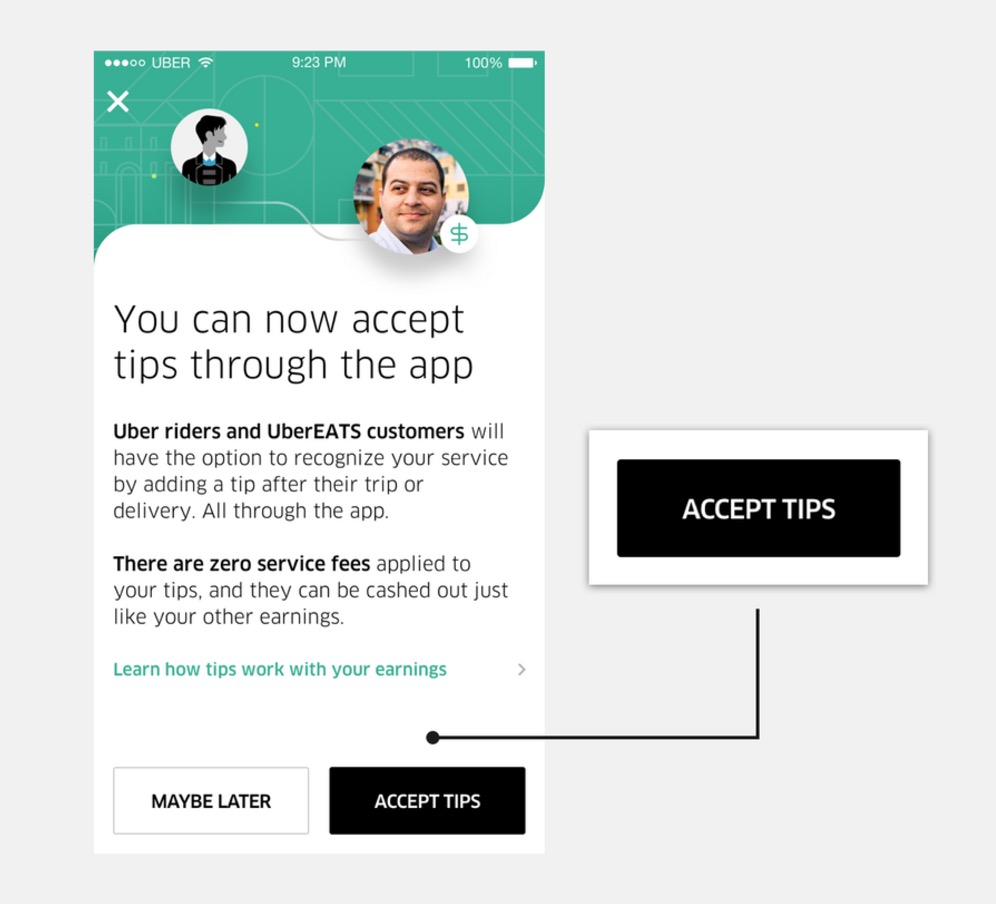 Uber Announces Tipping
