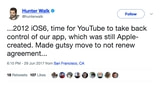 Removal of Built-In YouTube App From iPhone Was Google's Decision