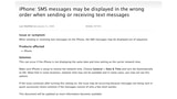 Apple Acknowledges SMS Messages Out of Order