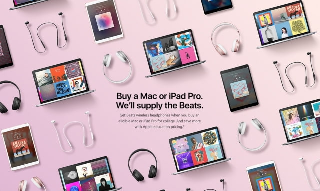 Apple Launches Back to School Promotion: Free Beats Headphones With Purchase of Eligible Mac or iPad Pro