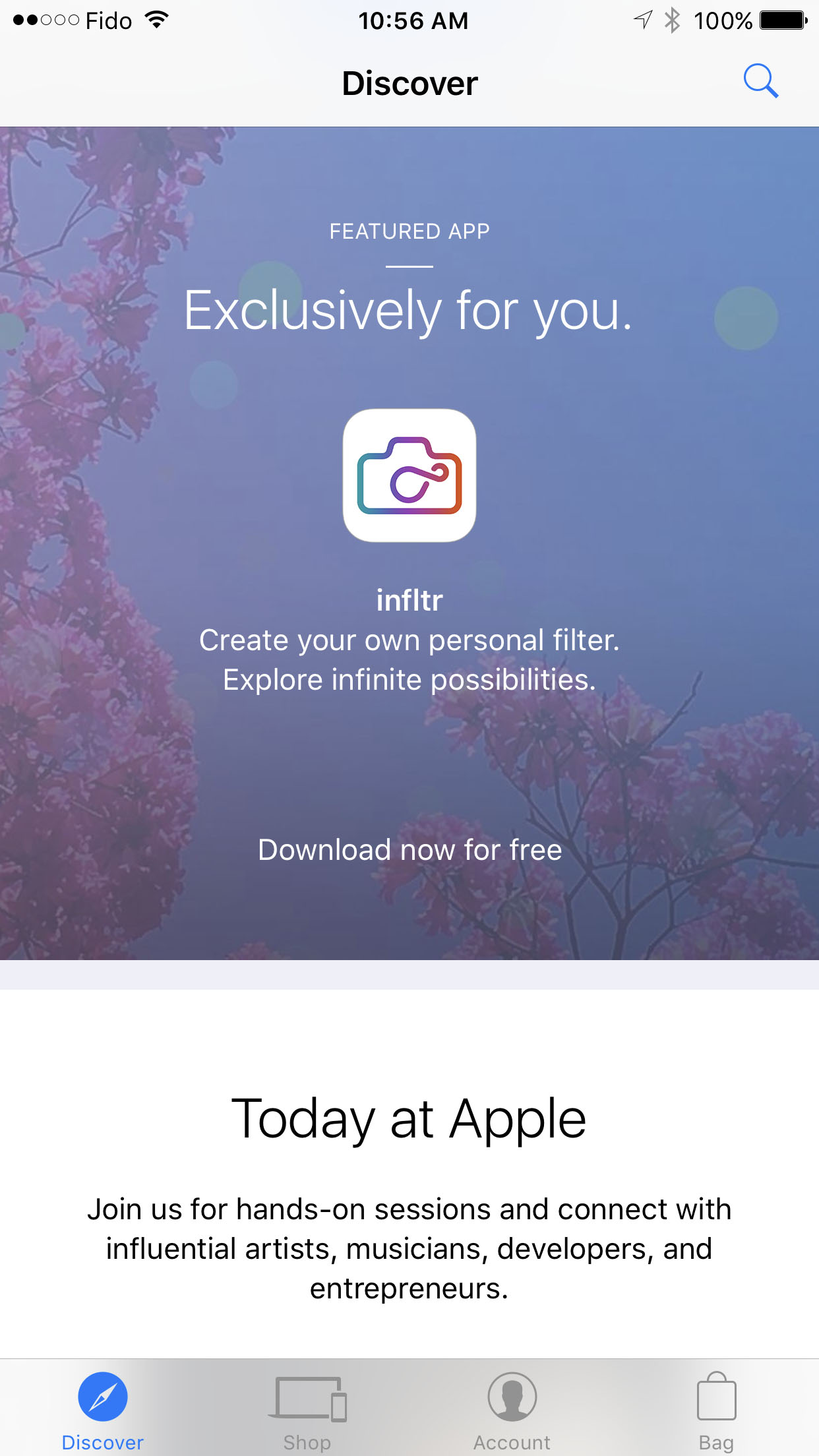 Apple Offers infltr Photo App as a Free Download via the Apple Store App
