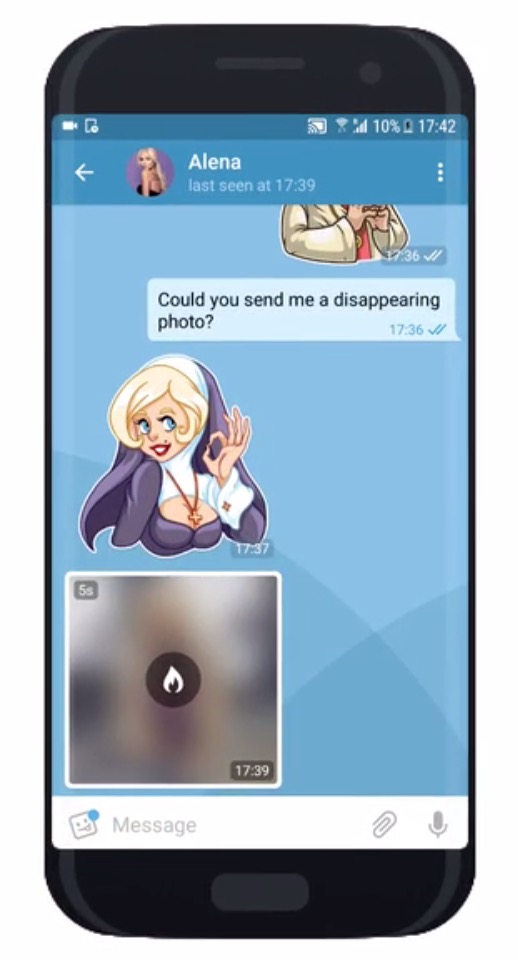 Telegram Messenger Now Lets You Send Self Destructing Photos and Videos