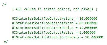 Here&#039;s the Metrics for the iPhone 8&#039;s Split Status Bar