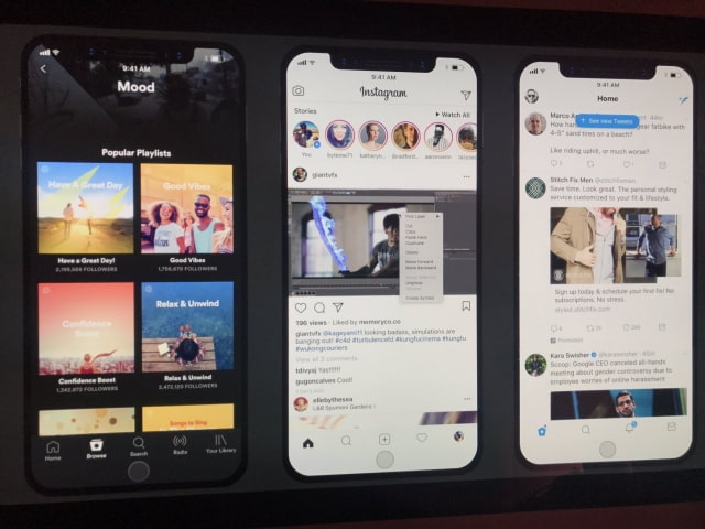 Here&#039;s What Instagram and Spotify Might Look Like on the iPhone 8 [Photo]