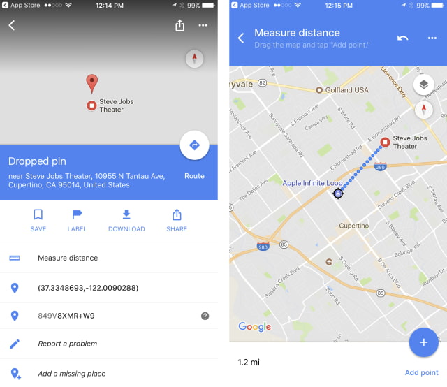 Google Maps for iOS Now Lets You Measure Distance