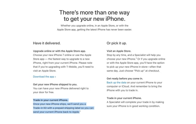 Apple Adds Mail-In Option to iPhone Trade-In Program Ahead of iPhone X