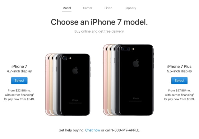 Apple Now Offers 32GB iPhone 7 and iPhone 7 Plus in Jet Black