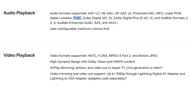 Apple Adds FLAC Audio Support to iPhone X, iPhone 8, iPhone 7, Apple TV 4K