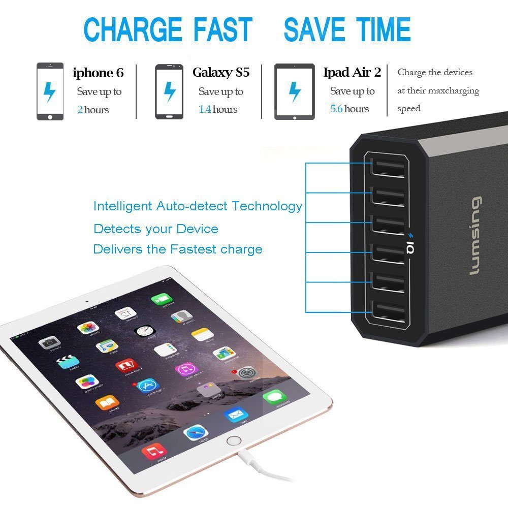 6-Port Desktop USB Charger and 5 Micro-USB Cables on Sale for Just $8.49 [Deal]