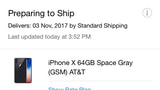iPhone X Pre-orders Now 'Preparing to Ship' in the USA