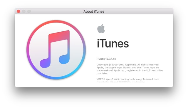 Apple Releases iTunes 12.7.1