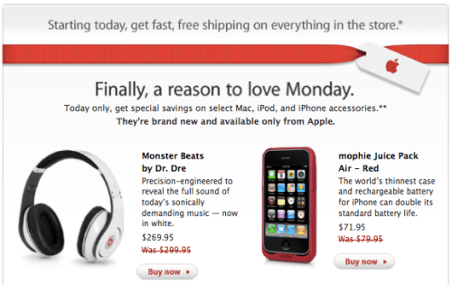 Apple Launches Cyber Monday Sale With Free Shipping