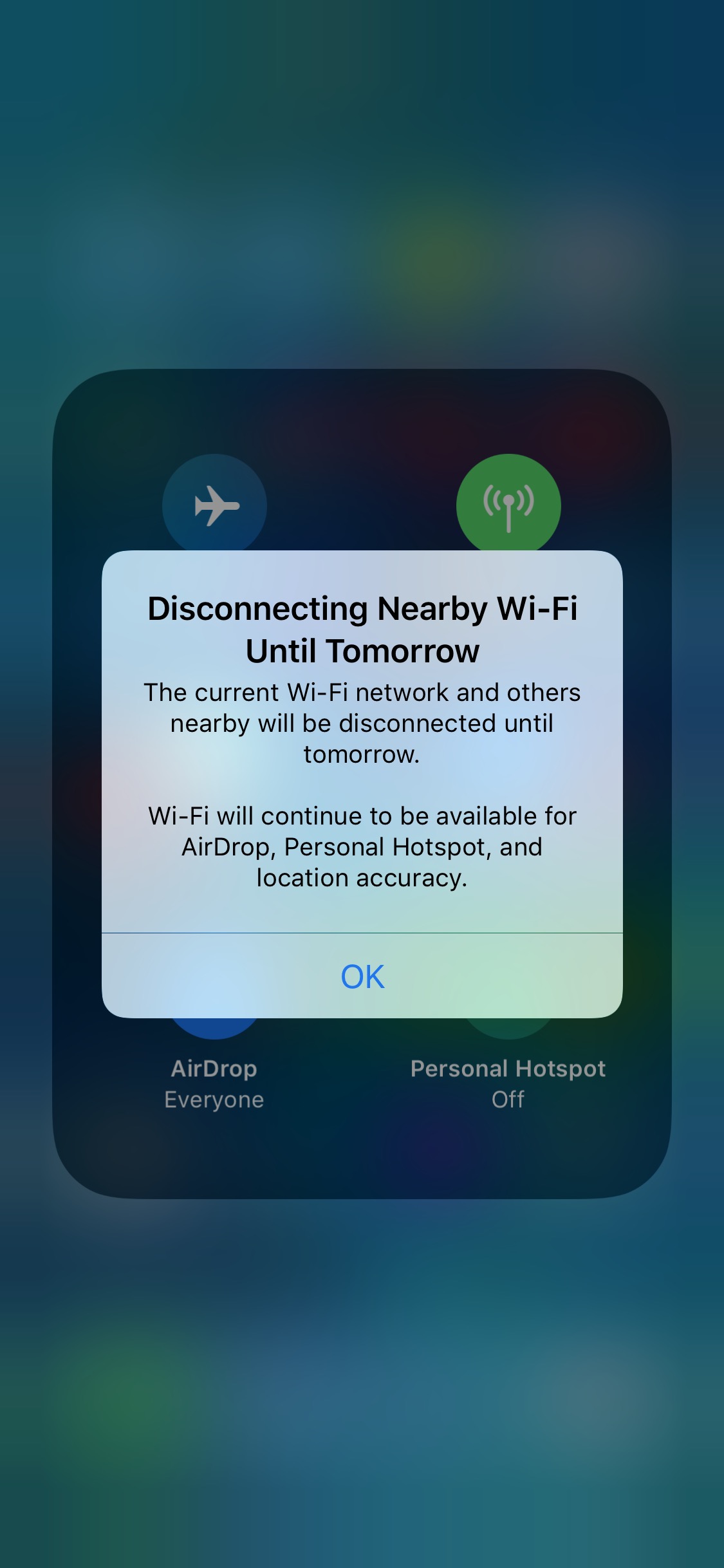 iOS 11.2 Beta 3 Alerts Users to Change in How Control Center&#039;s Wi-Fi and Bluetooth Toggles Work