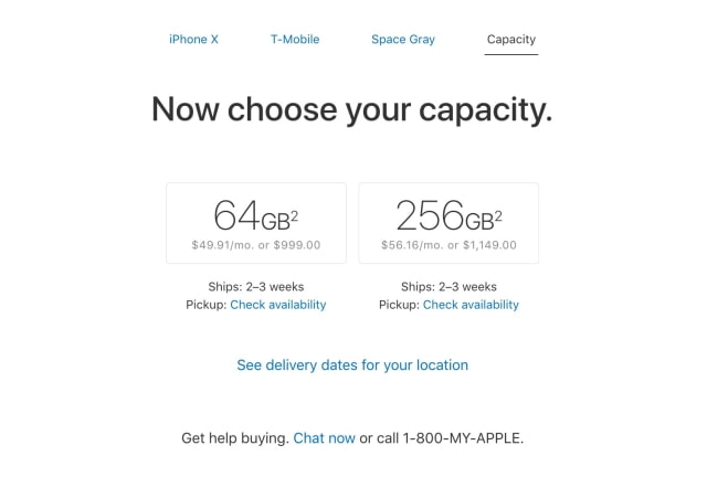 iPhone X Shipping Times Improve to 2-3 Weeks